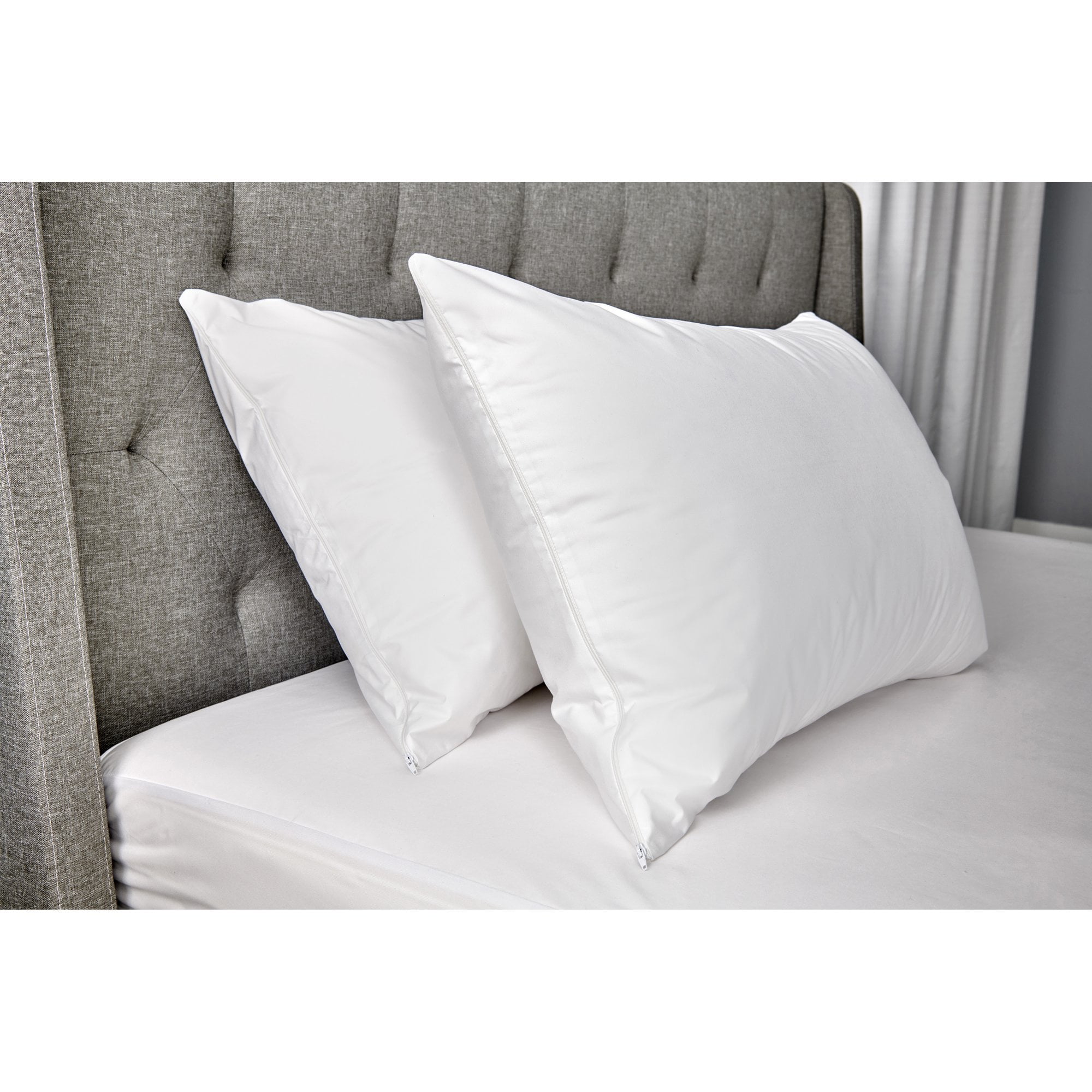 Mainstays Waterproof and Anti-Allergen Pillow Protector, Standard/Queen, 2 Pack