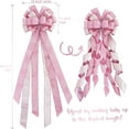 thumbnail image 3 of EP Pink Glitter Christmas Tree Topper - 12" Wide Velvet Bow for Christmas Tree (1 Pack), 3 of 9