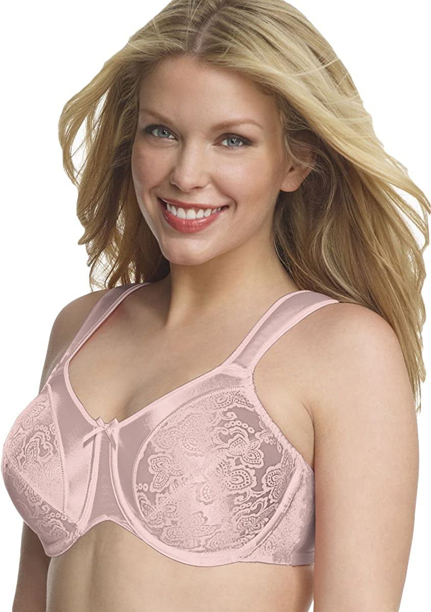 Bali Women's Satin Tracings Underwire Minimizer Bra 3562 - Beige