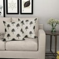 thumbnail image 6 of Black Palm Tree Pillow Covers 18X18 InchTropical Coconut Trees Coastal Plants Decorative Pillow Cases Set of 2 Summer Retro Cotton Linen Throw Pillows Home Decor for Sofa Couch Cushion Outdoor, 6 of 6