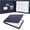 Dark Blue, variant on 7-Ring Business Check Binder for 9 x 13 Sheets, 600 Checks Capacity PU Leather Portfolio with Storage Organizer & Zippered Pouch for 3--a-Page Business Checks