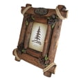 thumbnail image 2 of Rustic Western Autumn Fall Festive Pinecones With Wooden Log Picture Frame 5"X7", 2 of 6