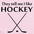 thumbnail image 2 of CafePress - They Tell Me I Like Hockey Body Suit - Long Sleeve Cotton Baby Bodysuit, 2 of 4