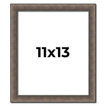 11x13 Frame Silver Real Wood Picture Frame Width 1.25 Inches | Interior Frame Depth 0.5 Inches |