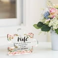 thumbnail image 4 of Christmas Gifts for Wife - Engraved Acrylic Block Puzzle Plaque Decorations 3.9 x 3.3 inch - Delicate Wife Birthday Gifts from Husband - Anniversary Mothers Day Birthday Gifts for Wife, Ideas, 4 of 7