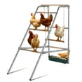 thumbnail image 2 of 40" Wooden Chicken Roost Perch - Outdoor Poultry Resting Bar for Hens (40x20x39 Inch), 2 of 12