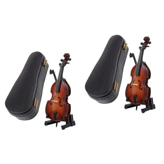 2 Pieces Cello Model Instrument Adornment Instruments Child Brown
