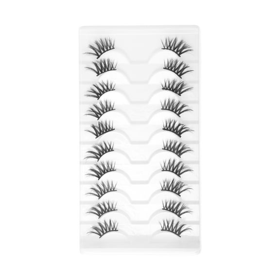 Unique Bargains 10 Pair Dense False Eyelashes for Makeup Black J13