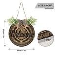thumbnail image 3 of Traditonal and Mandala Pattern Brown Welcome Sign for Front Door Wreath Door Sign for Farmhouse Porch Decoration Indoor Outdoor, 3 of 7