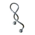 thumbnail image 2 of Jiaroswwei 1Pc 14g Cool Twist Spiral Ear Industrial Barbell Belly Ring Piercing Earring, 2 of 7