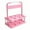 Pink, variant on Reusable Drink Carrier, Plastic Drink Carrier Foldable Cup Holder with Handle, Coffee Beer Bottle Carrier for Delivery, Portable Holder for Catering Restaurant Camping Travel