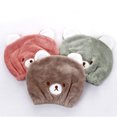 thumbnail image 1 of 3 toallas de secado de cabello para niños y niñas, suaves y absorbentes, gorro de cabello seco para niños, toalla de pelo para niños, 1 of 5