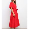 thumbnail image 3 of Vestido vintage informal, vestido largo de verano para mujer, vestido con volantes laterales, vestido largo fluido para mujer, calidad en la que puede confiar, 3 of 6