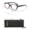 thumbnail image 4 of EYE ZOOM 3 Pack Ladies Cat Eye Stylish Style Reading Glasses with Spring Hinge for Women, Purple, +2.50 Strength, 4 of 5
