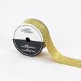 thumbnail image 1 of UNIQUE CREATIV Glitter Cut Ribbon, Gold, 25 mm × 4.5 m (1 in × 5 yd), 1 of 4