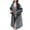 Gray, variant on YFNNUP Women's Trench Coats Notched Collar Single Breast Midi Long Pea Coat Casual Loose Winter Outwear with Pockets