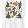 thumbnail image 3 of Disney Princess - Princess Silhouettes Flowers-  Women's Short Sleeve Graphic T-Shirt, 3 of 5