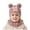 Pink, variant on Kids Unicorn Applique Knit Balaclava Hat Pom Pom Ear Fleece Lined Winter Hood Hat Navy,1-5 Years
