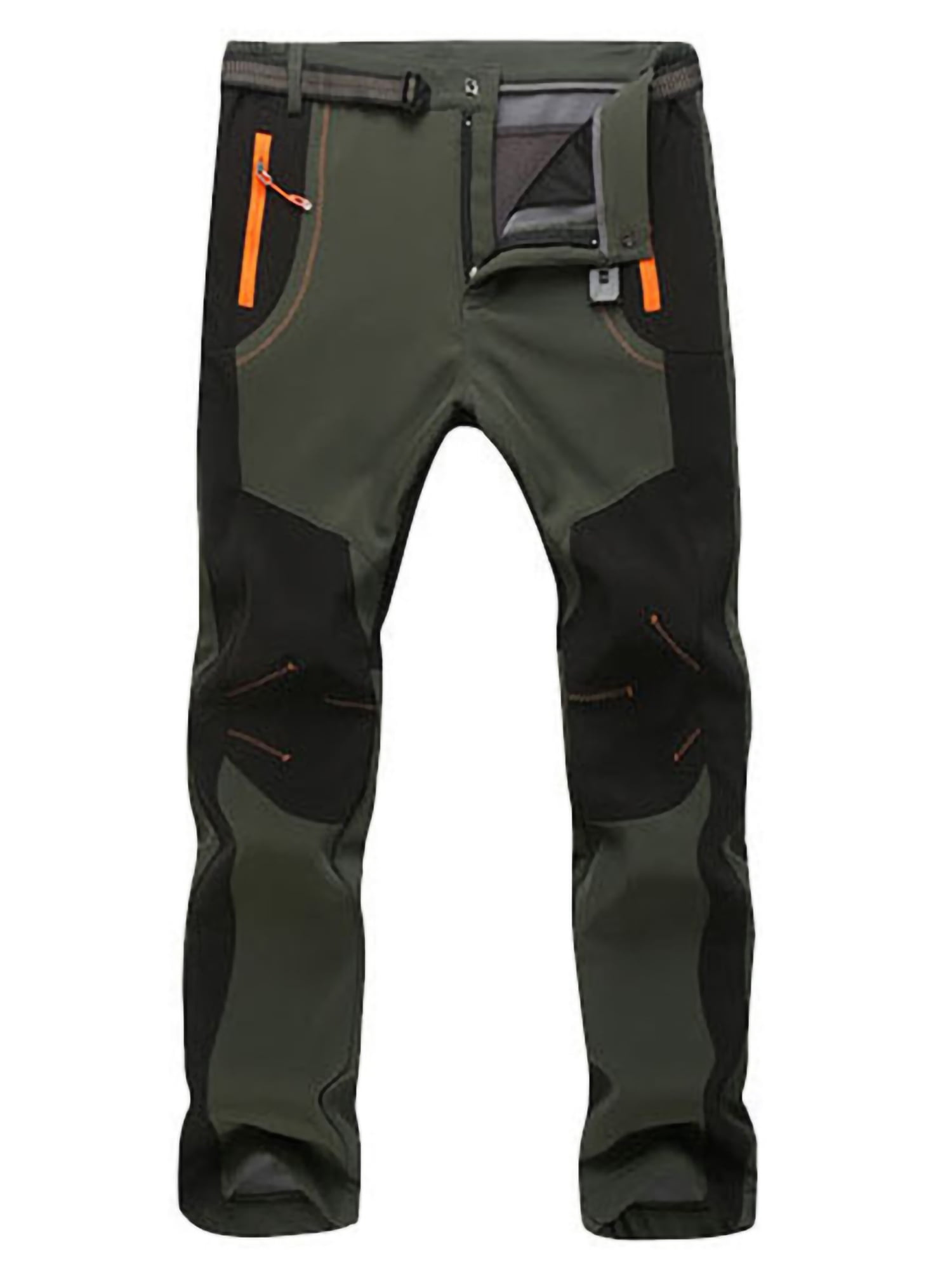 HIMONE Plus Size Fleece Lined Cargo Pants for Men Waterproof Windproof ...