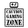 thumbnail image 2 of Rodriquez Jr, Enrique 12x14 Gold Ornate Wood Framed with Double Matting Museum Art Print Titled - Caution Gaming Zone, 2 of 4