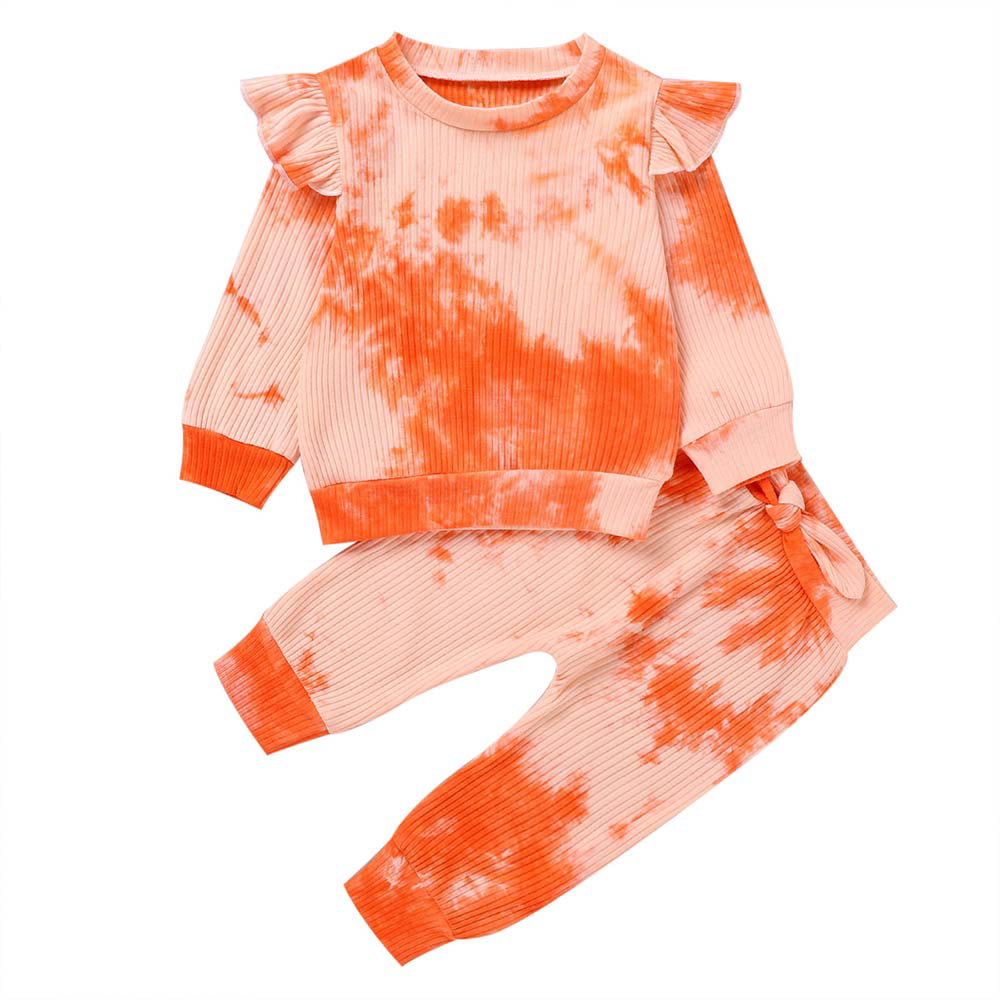 Details about   Baby Girls Kids Tie Dye Gradient Clothes Jumper Tops Pants Outfits Tracksuit Set 