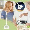 thumbnail image 4 of Espátula de sílice Xhegex, cucharón para sopa con aro dorado antiadherente, espátula especial de sílice, utensilios de cocina de sílice de grado alimenticio para el hogar, 4 of 6