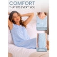 thumbnail image 4 of Casual Nights Women's Sleeveless Seersucker Zip Front Housecoat, Cotton & Polyester Blend Duster with 2 Pockets, 40 Inch Length, Dots Blue S, 4 of 6