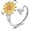 A Initial, variant on Fidget Rings for Anxiety for Women Sunflower Initial Letter Spinner Open Adjustable Ring CZ Daisy Stress Relieving Rings Jewelry Gift for Women Valentine's Day You are My Sunshine Ring