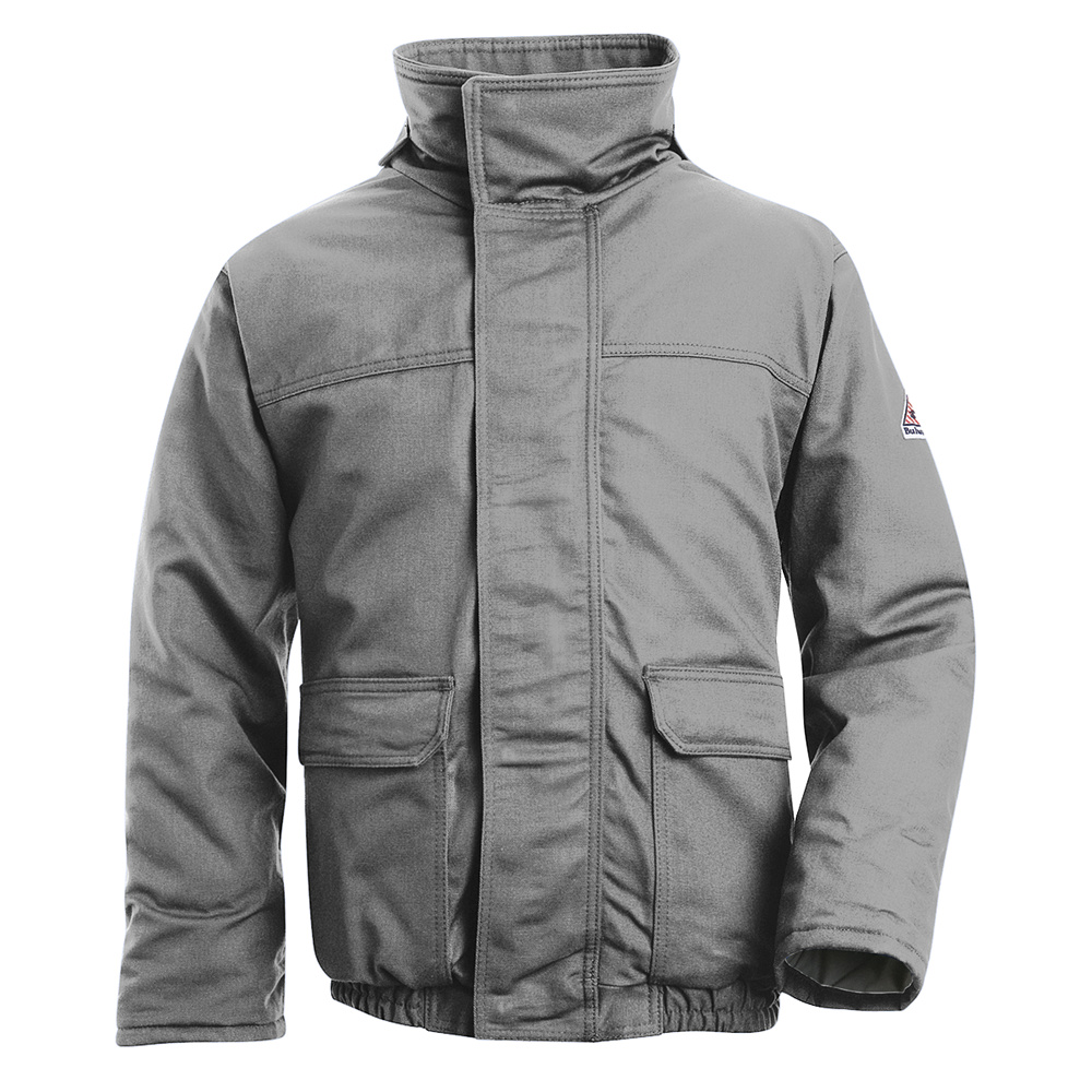 Bulwark FR Grey Insulated Bomber Jacket