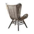 thumbnail image 5 of King Indoor Outdoor Lounge Chair in Dark Eucalyptus Wood with Truffle Rope and Gray Cushion, 5 of 7