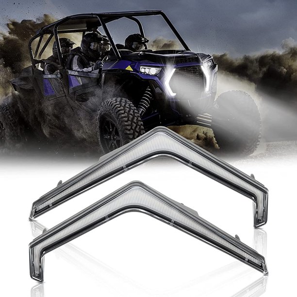 Kemimoto Turn Signal Light Fang Accent Light Compatible with Polaris