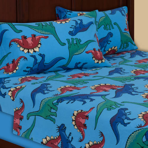 Mainstays Flannel Sheet Set, DINOSAUR PRINT