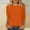 Orange, variant on Aloohaidyvio Tops and Blouses ,Womens Fashion Solid Loose T-Shirt Mid-Length 3/4 Sleeves Round Neck Tops