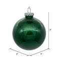 thumbnail image 2 of Vickerman 4" Clear Ball Christmas Ornament with Emerald Glitter Interior, 6 Pieces per bag, 2 of 2