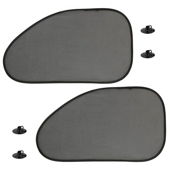 TSV 2pcs Car Side Window Sun Shades, 25 x 15" Car Sun Glares, Mesh Black, 0.2lb