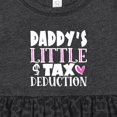 thumbnail image 4 of Inktastic Daddy's Little Tax Deduction Pink Hearts Girls Baby Dress, 4 of 5