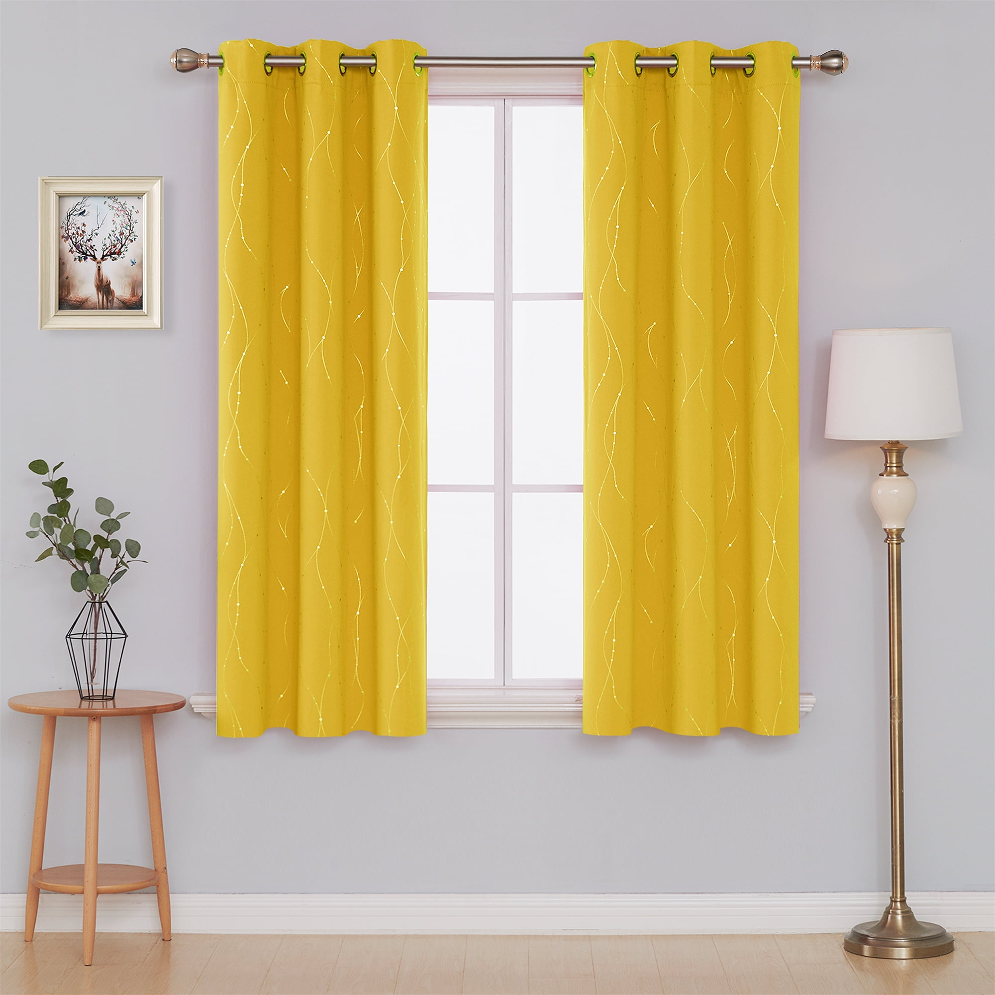 Deconovo Blackout Curtains Grommet Thermal Insulated Room Darkening ...