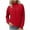 Red, variant on Women's Zipper Jackets No Hood Stand Collar Full Zip Sweater Coat Plus Size Cotton Fall Casual Outerwear (2XL, Black 01)