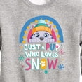 thumbnail image 3 of Paw Patrol - Just A Pup Who Loves Snow - Toddler And Youth Crewneck Fleece Sweatshirt, 3 of 6