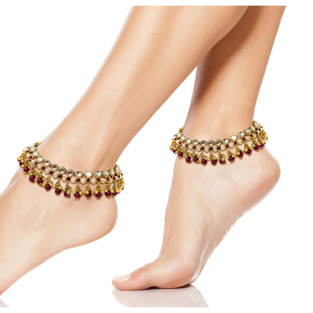 Multi colour Diamonte Anklet chain wedding Adult payal Bollywood foot chain 
