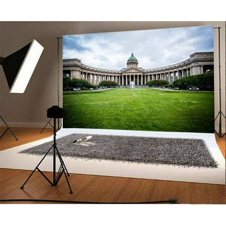 Image of ABPHOTO 7x5ft Photography Backdrop Kazan Cathedral in Saint Petersburg Landscape Photo Background Backdrops