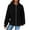 Black, variant on Duoif Womens Jacket, Ladies' Fashionable Casual Autumn and Winter Solid Color Loose Hooded Jackets for Women Black L