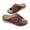 A-Wine157, variant on Womens Wedge Mule Sandals Vintage Cross Perforated Metal Buckle Wide Strap And Slide Open Toe Summer Everyday Walking Ladies Sandals