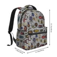 thumbnail image 2 of Disketp Bright Insects Mochila Estampada para Hombre y Mujer – Mochila Ligera Clásica con Múltiples Bolsillos para Universidad, Trabajo y Viajes-One Size, 2 of 5