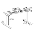 thumbnail image 4 of AnthroDesk Dual Motor Programmable Sit Stand Desk (Black Frame with 60" x 30" Black/Mahogany Top), 4 of 7