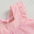 thumbnail image 6 of Musuos Baby Girls Summer Princess Dress, 6 9 12 18 24Months Fly Sleeve Square Neck 3D Butterfly Tutu Tulle Dress Infant Outfit, 6 of 9