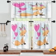 thumbnail image 3 of LALILO Kitchen Curtains and Valances Set of 3 36" Cute Red Window Treatment Tiers for Window Decor, 3 of 5