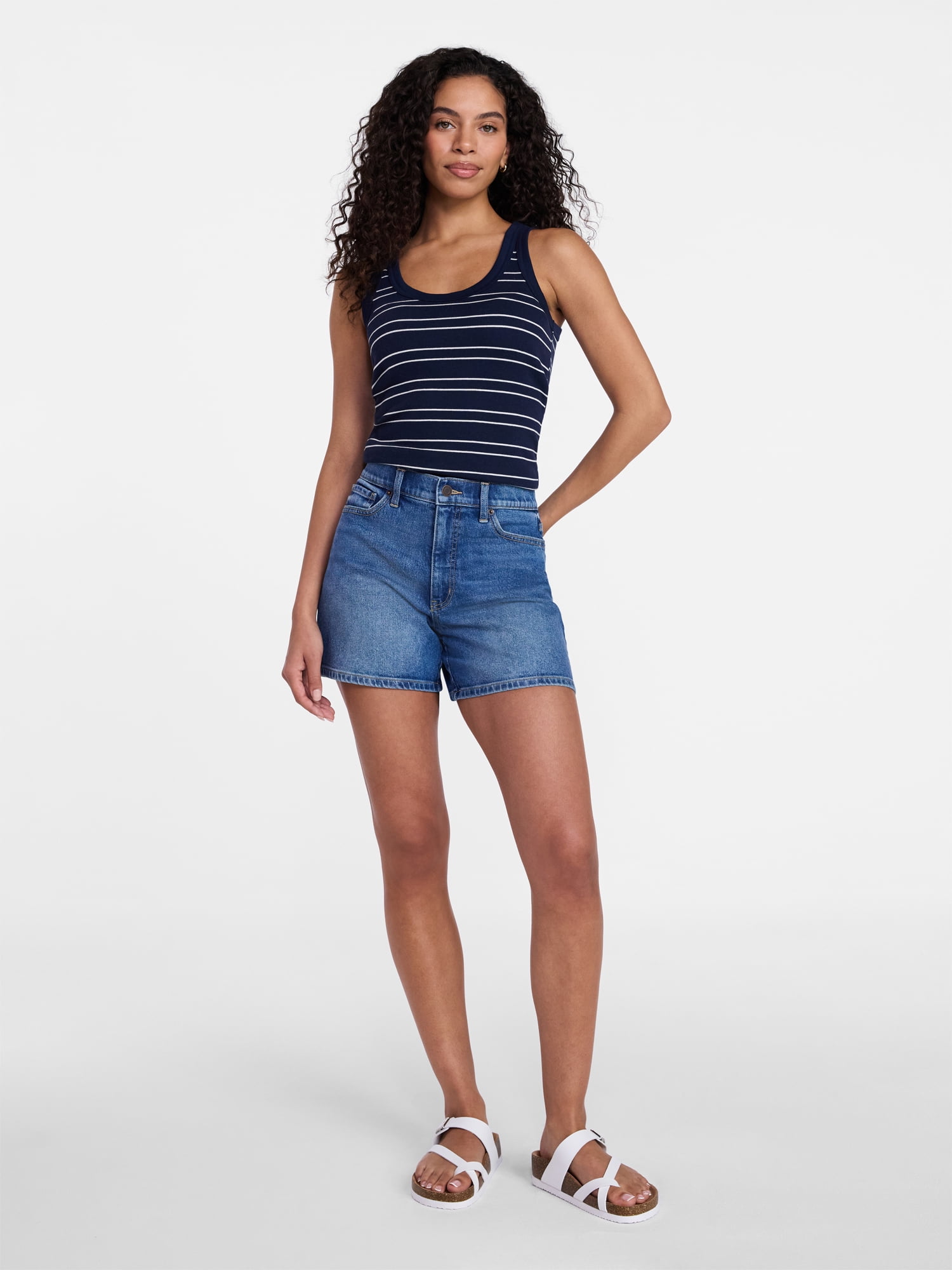 Time and Tru Women's Ribbed Tank Top, Sizes XS-XXXL