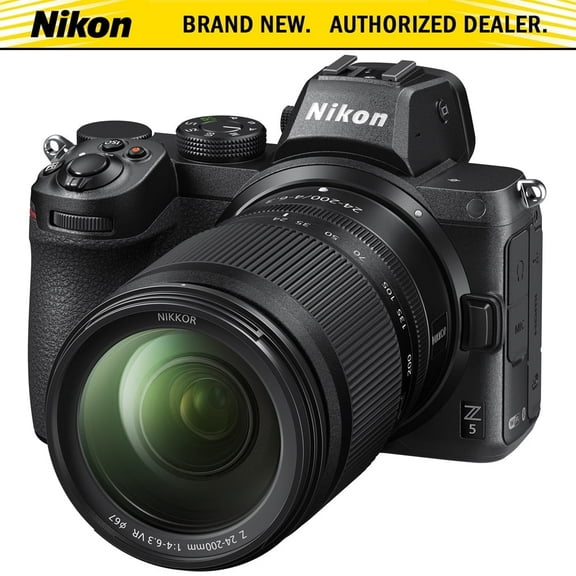 Restored Nikon 1641 Z5 Full Frame Mirrorless Camera Body FX 4K + 24200mm F46.3 VR Lens Kit (Refurbished)