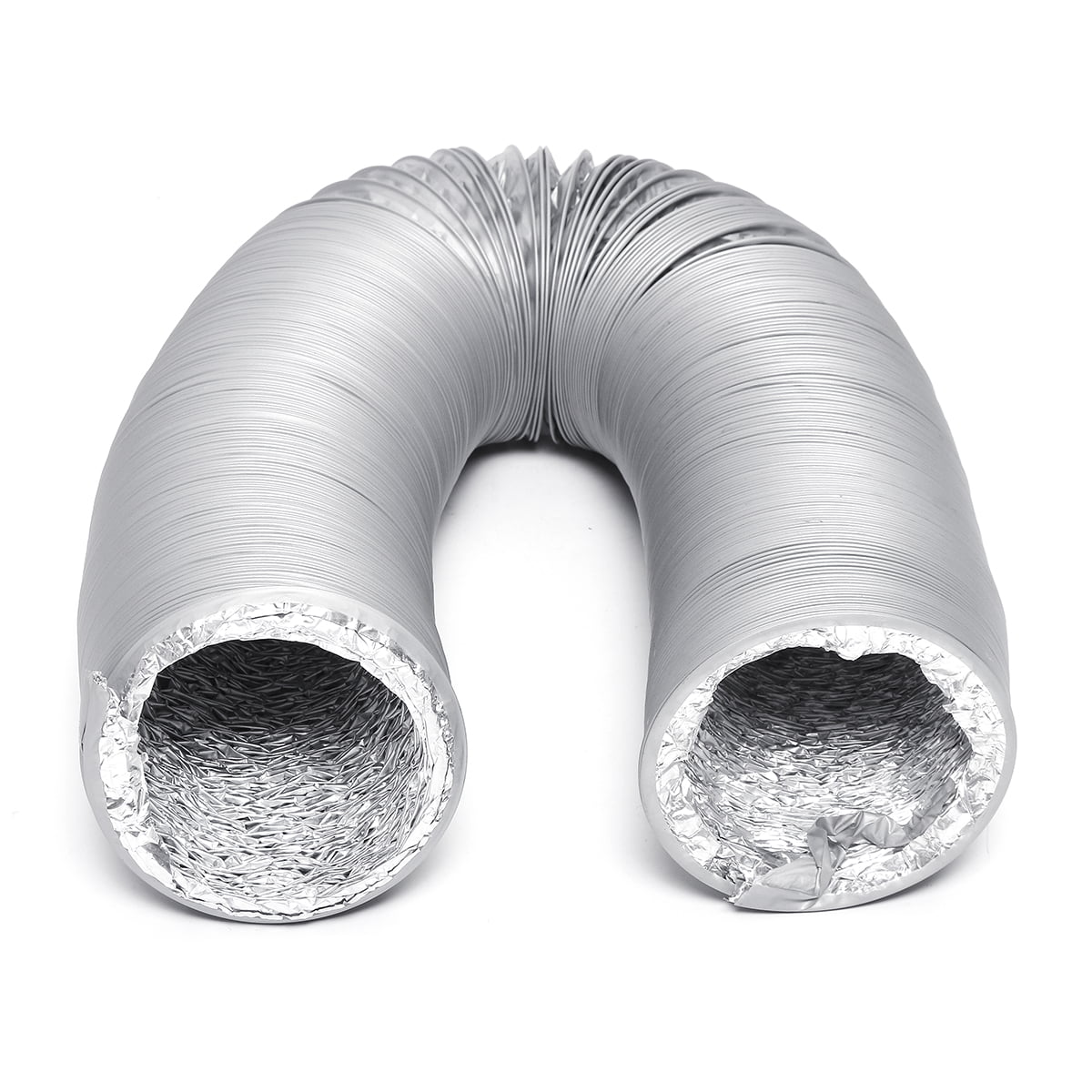Aluminium Foil Flexible Ducting Ventilation & Hydroponic Hood Exhaust Pipe 